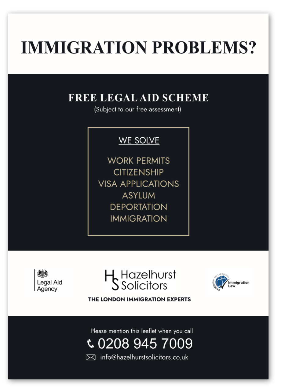 An example of a simple law company leaflet.